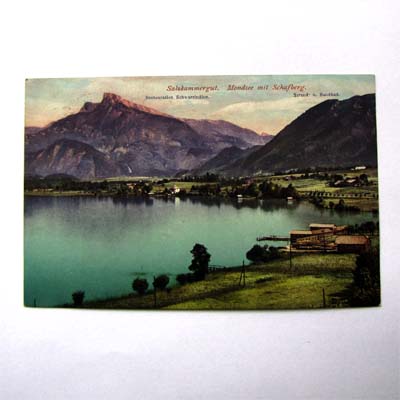 Mondsee mit Schafberg, Salzkammergut, Ansichtskarte