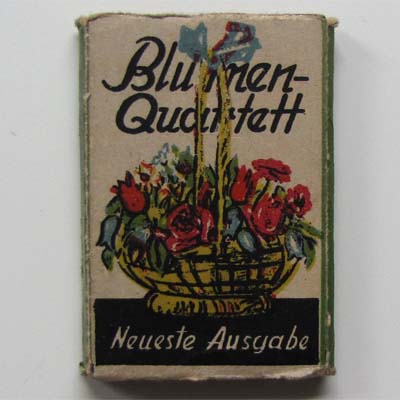 Blumen-Quartett, altes Kartenspiel