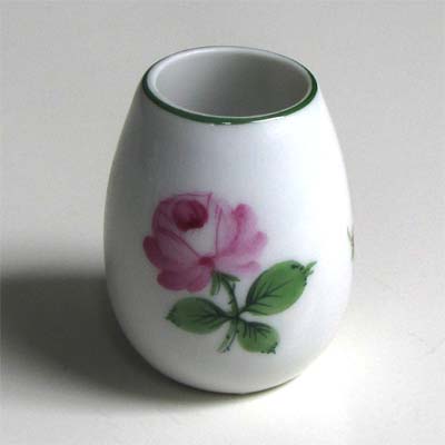 sehr kleine Vase, Wiener Rose, Augarten