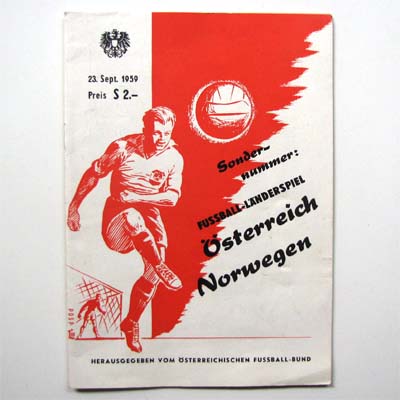 Österreich - Norwegen, Fußball - Länderspiel, 1959