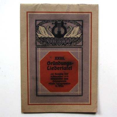 23. Gründungsliedertafel, 'Freie Typographie', 1912