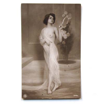 alte erotisches Ansichtskarte, Nacktfotografie