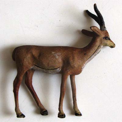 Antilope, alte Massefigur