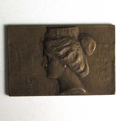 Bronze Plakette, Ausstellung Spiritusverwertung, 1904