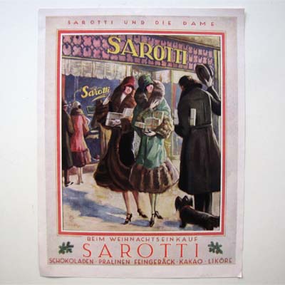 Sarotti, alte Werbegrafik, 1925