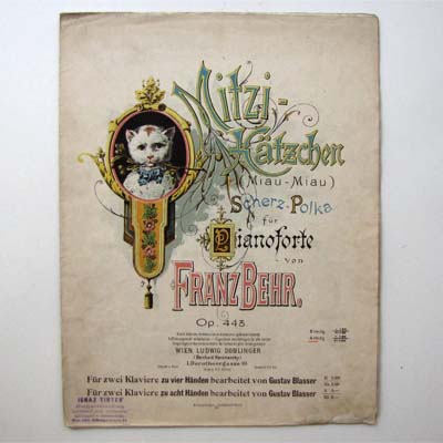 Mitzi-Kätzchen Miau-Miau, Franz Behr, Opus 443, ca.1910