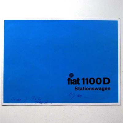 Fiat 1100 D Stationswagen, Autoprospekt