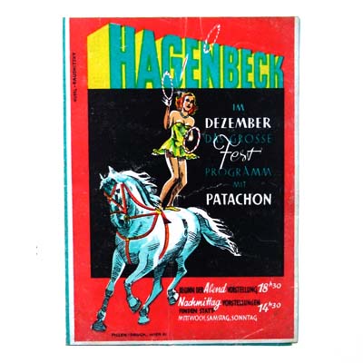Hagenbeck, Festprogramm Patachon, Zirkusprogramm, 1943
