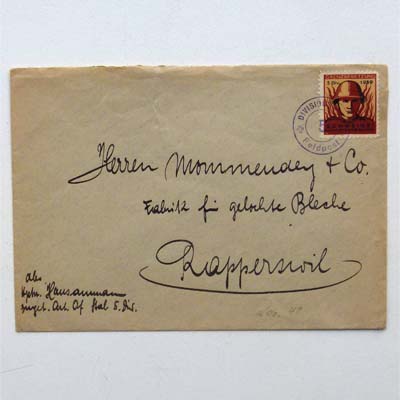.Grenzbesetzung, Feldpost, Brief, Schweiz, 1939