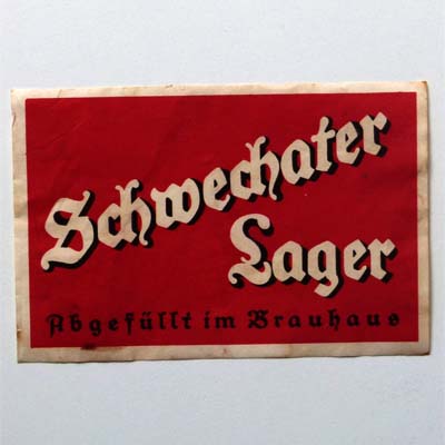 Bier - Etikett, Schwechater Lager