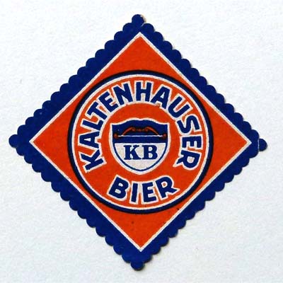 Kaltenhauser Bier - KB, alte Werbemarke