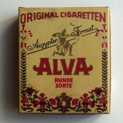 Alva, Runde Sorte, Zigarettenschachtel, NS-Zeit
