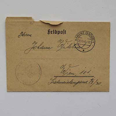 Feldpost Brief, Kamenz in Sachsen, 1943