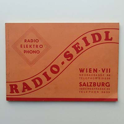 Fa. Radio Seidl, Katalog, um 1955