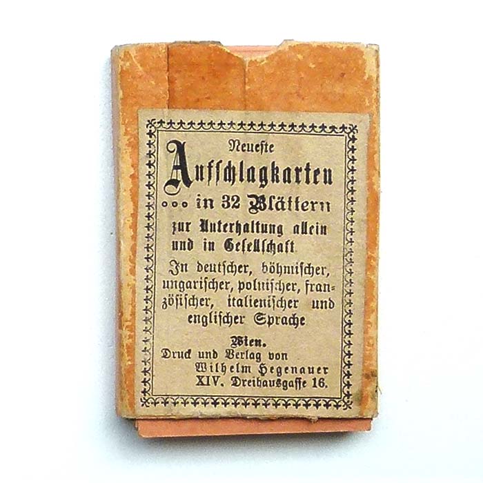 Aufschlagkarten, verschiedene Sprachen, um 1900