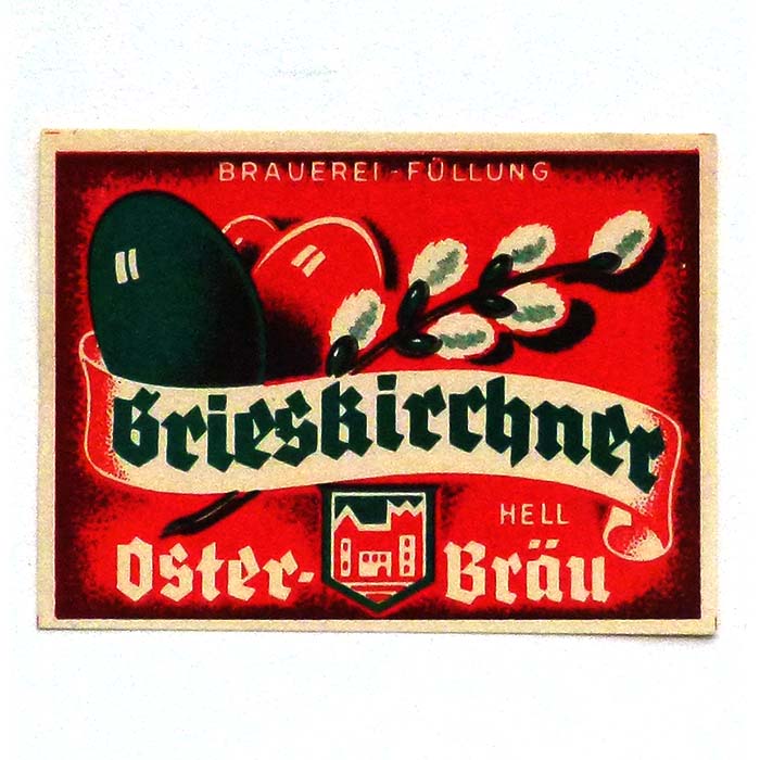 Grieskirchner, Osterbräu, Bieretikett