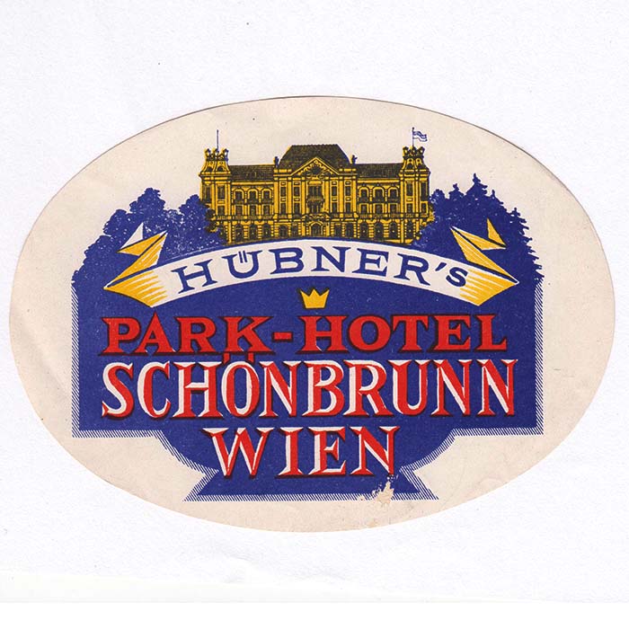 Park Hotel Schönbrunn Wien, Kofferkleber / Etiketten