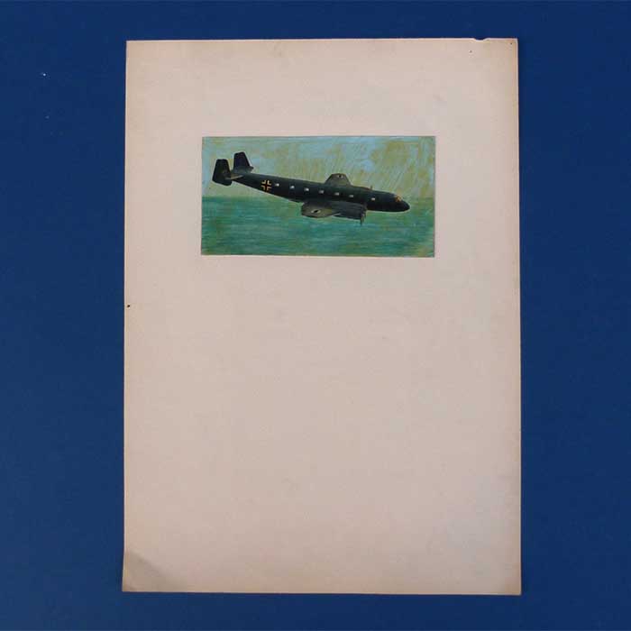 Bild, Luftwaffe, handgemalt, G. Wachtl, um 1950