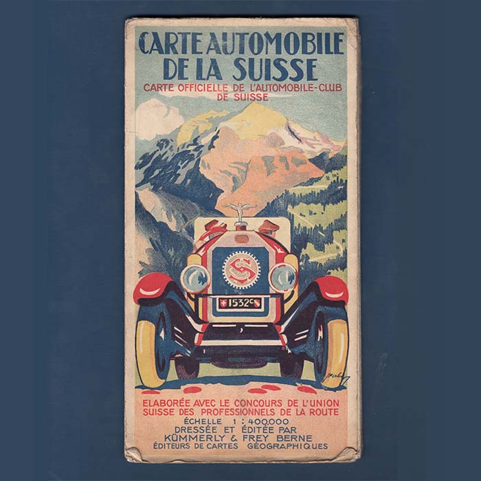 Automobilkarte der Schweiz, 1930