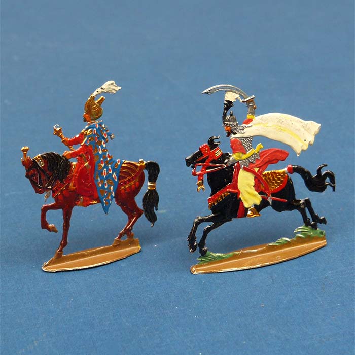 Zinnfiguren, Soldaten zu Pferd, 2 Stück