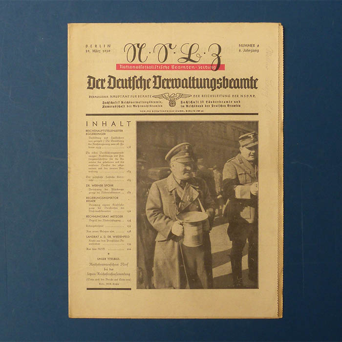Der Deutsche Verwaltungsbeamte, Zeitschrift, 1939