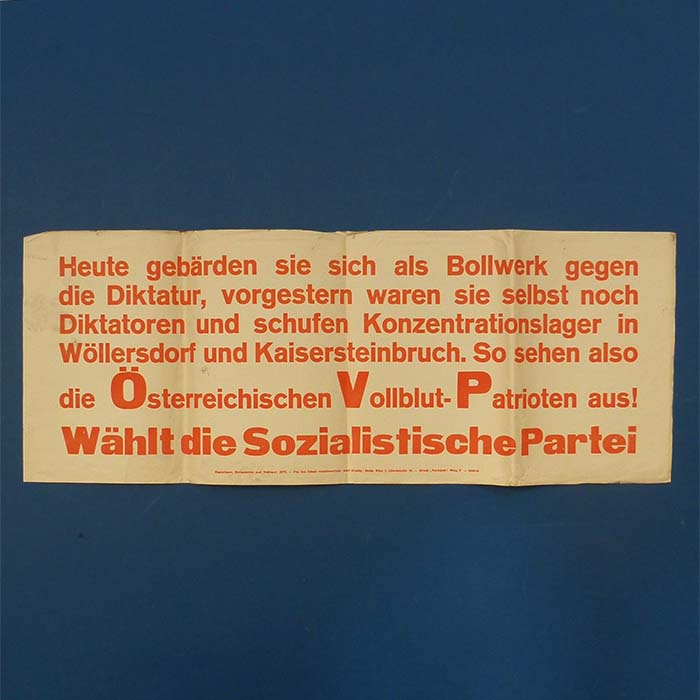 Sozialistische Partei, Wahlplakat / Kleber