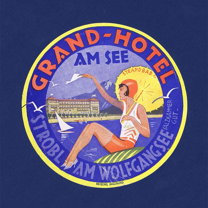 Grand Hotel am See, Wolfgangsee, Kofferkleber
