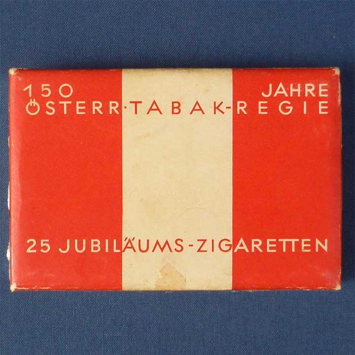 150 Jahre Österr. Tabak Regie, Zigarettenschachtel