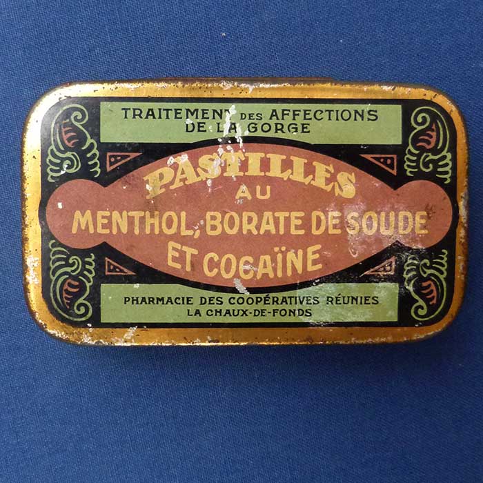 Pastilles Menthol, Inhaltstoff: Cocain