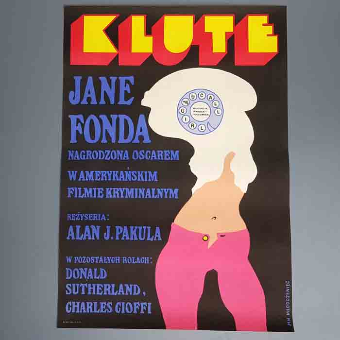 Klute, Jane Fonda, original Filmplakat, 1973