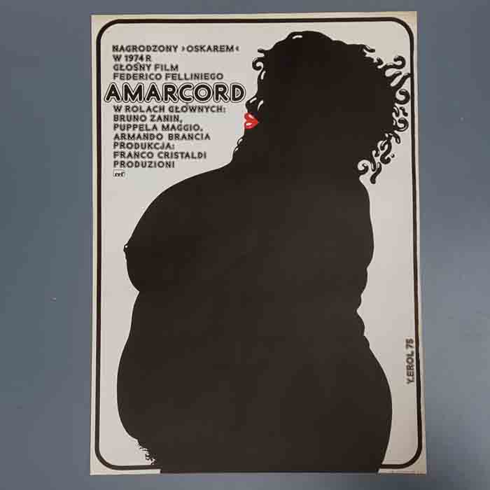 Amarcord, Fellini, Filmplakat, Original, 1975