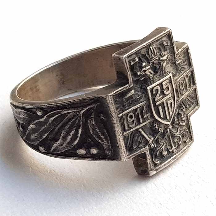 Ring, Silber, 1. Weltkrieg, 25. ITD, 1914-1917