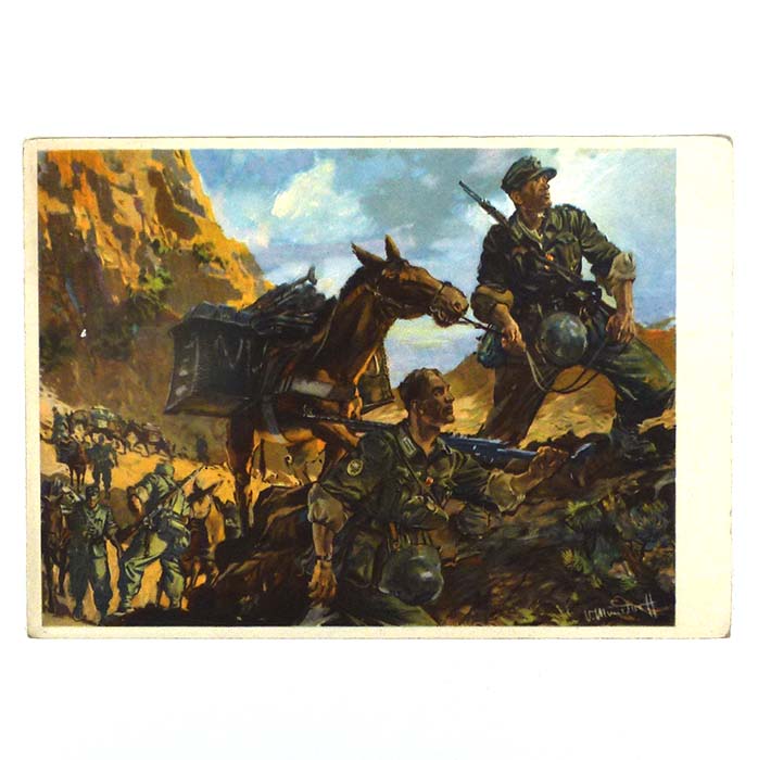 Gebirgsjäger gehen in Stellung, 2. WK, 1942