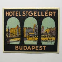 Hotel St. Gellért, Budapest, Ungarn, Label