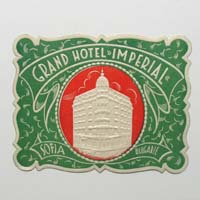 Grand Hotel Imperial, Sofia, Bulgarien, Label