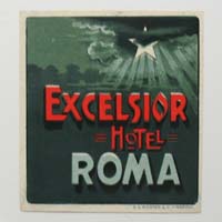 Excelsior Hotel, Roma, Italien, Label
