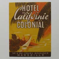Hotel de la Californie et Colonial, Marseille, Label