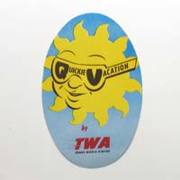 TWA - Trans World Airline, Quickie Vacation, Label