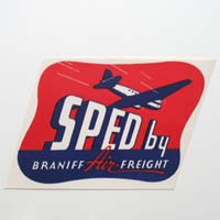 Braniff Air-Freight, Fluglinie, Label