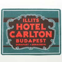 Illits Hotel Carlton, Budapest, Hotel-Label
