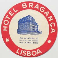 Hotel Braganca, Lisboa, Portugal, Label