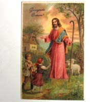 Ostermotiv, Jesus der Hirte, Kinder, Ansichtskarte