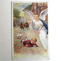 Schutzengel, Kind, Ansichtskarte