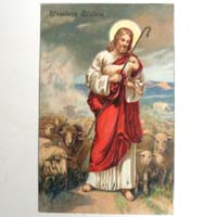 Jesus mit Hirtenstab, Ansichtskarte