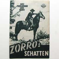 Zorros Schatten, Filmprogramm, 1956