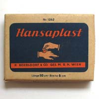 Hansaplast, Schachtel, Beiersdorf Wien