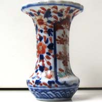 Vase, Porzellan, Asiatika, handbemalt, um 1900