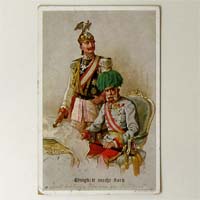 Kaiser Wilhelm II und Kaiser Franz Josef, Ansichtskarte
