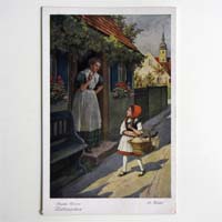 Rotkäppchen, Otto Kubel, Märchen-Ansichtskarte