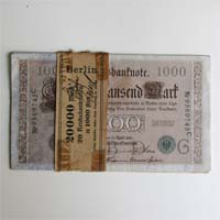 10 x 1000 Reichsmark, alte Geldscheine, 1910